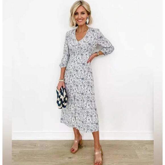 Splendid x Cella Jane Printed Midi‎ Dress loverly grey - Picture 3 of 11